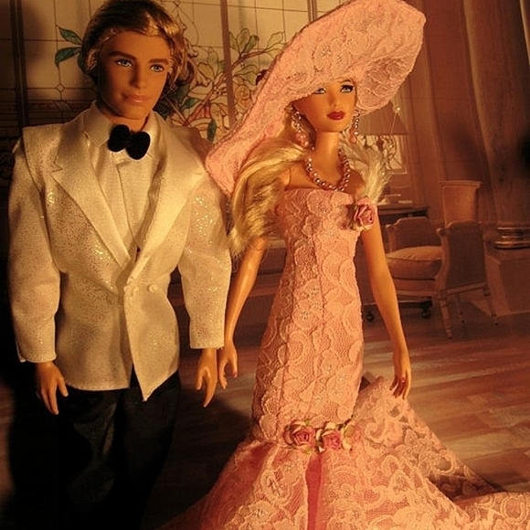 NEW OOAK ELEGANT DRESSED BARBIE DOLL W/ UPDOS IN GOWNS & ACCESSORIES $175 EACH - Picture 5 of 16